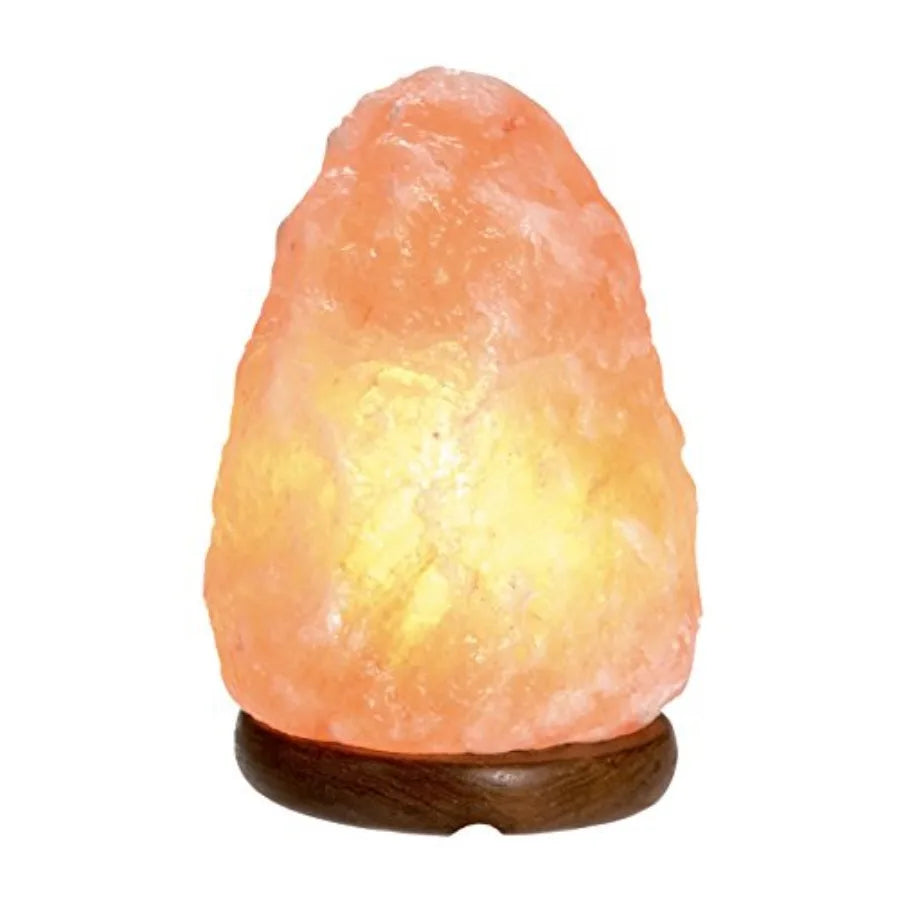 Natural Himalayan Salt Lamp with On/Off Cord and Wooden Base Hand-Carved Pink Rock Salt Lamp for Home, Office and Relaxation Sp