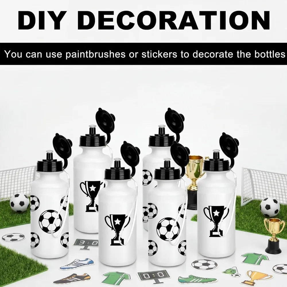 72 Pcs 20 oz Sports Water Bottles Bulk with Lanyards Reusable Plastic DIY for Kids School Camp Travel