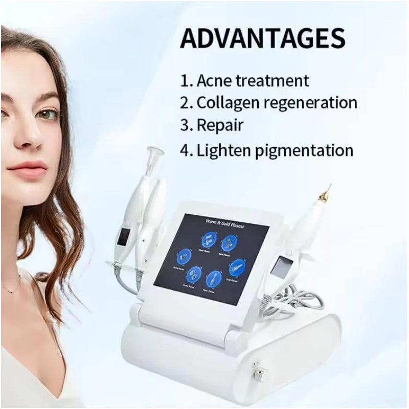6 in 1 Cold Warm Eyelid Lifting Fibroblast Ozone Jet Plasma Pen Machine for Scar Removal Anti-Wrinkle Facial Treatment