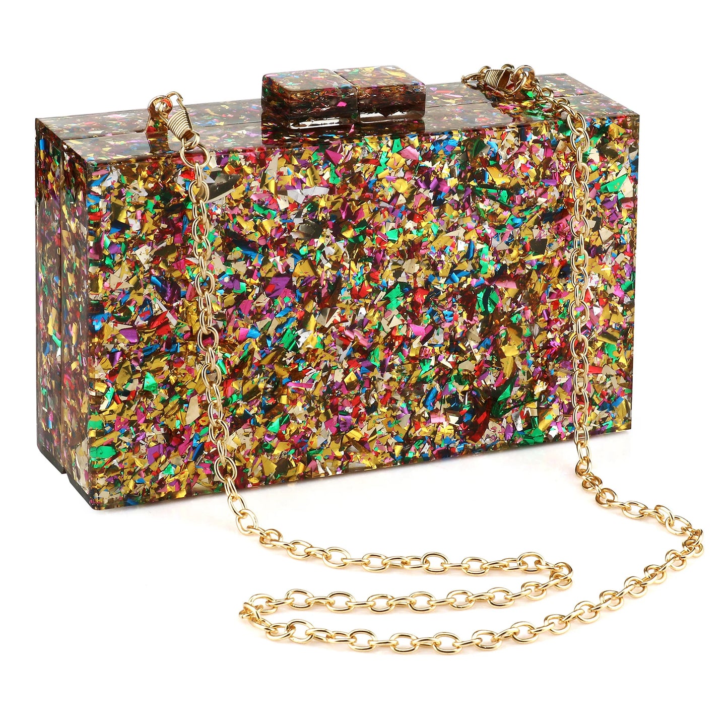 Acrylic Luxury Wedding Chain Handbag Box Clutch For Women