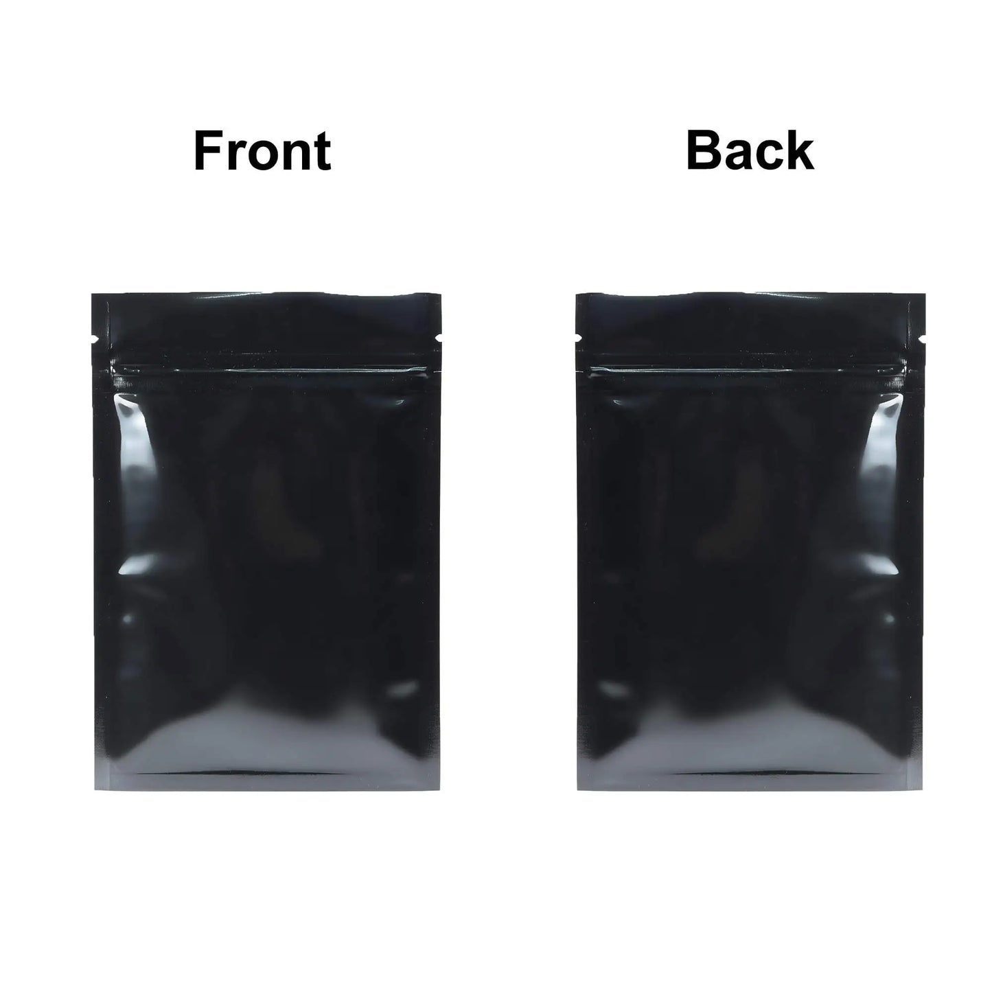 Flat  Aluminum Foil Mylar Ziplock Pouches Various Size Glossy Bag, 100pcs Heat Sealing Zipper Organizer Storage Bags