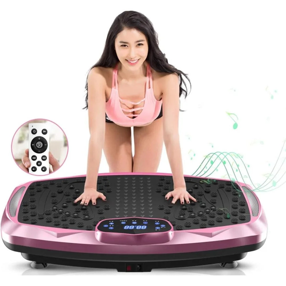 Whole Body Vibration Plate Exercise Machine Fitness Platform Home Workout Weight Loss BT Remote Control for Health & Fitness