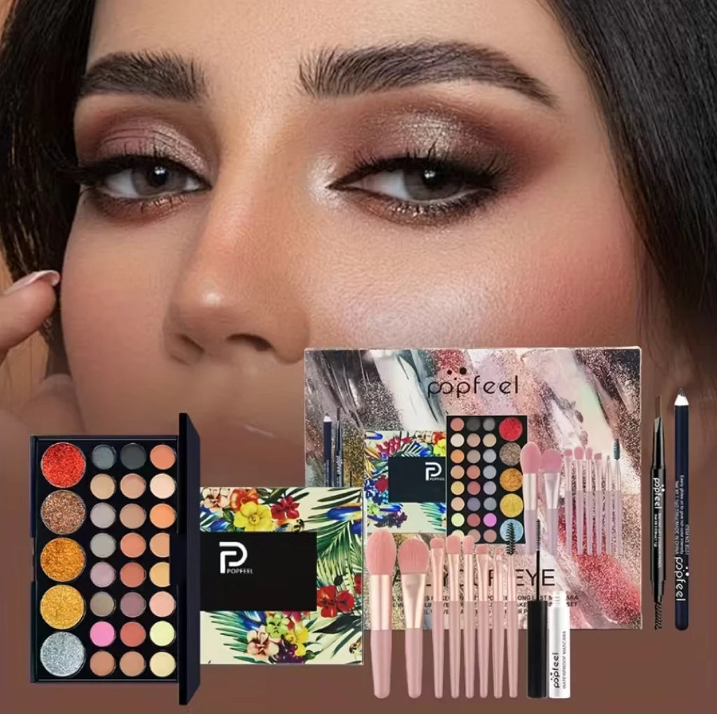 All In One Full Face Makeup Kit With Brush Mascara