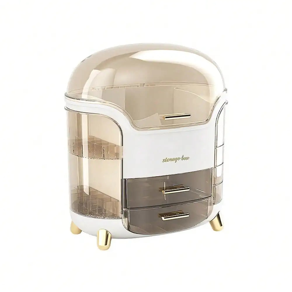 Plastic Vanity Organizer With Drawers For Bathroom Cosmetics Storage
