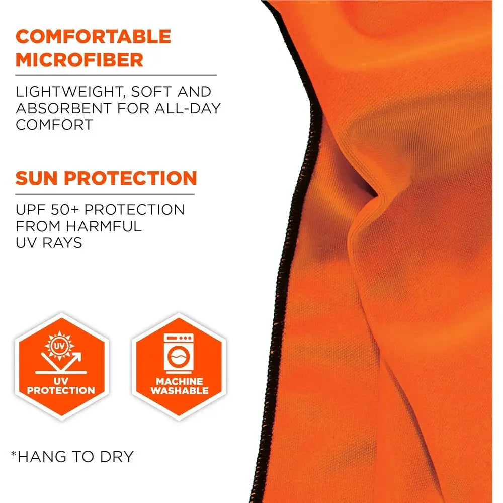 Microfiber Cooling Towel, UPF 50+, Orange, 41 x 9.84