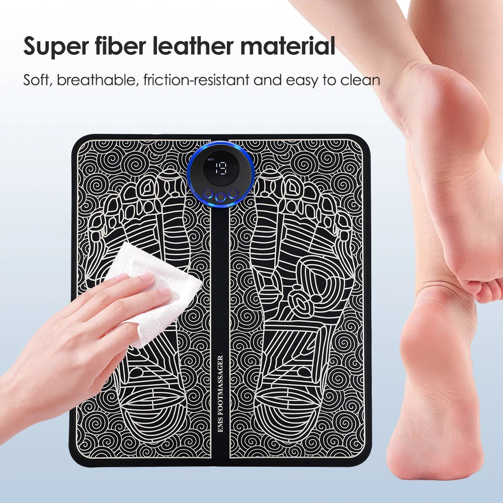 Smart EMS Foot Massger 8 Modes 19 Level Foot Massager Pad Blood Circulation Sport Home Relax Muscles Slim Legs Foot Pad