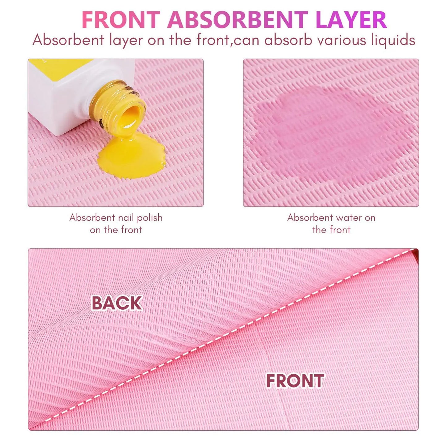 Makartt Disposable Nail Mats 50Pcs Foldable Paper Towels