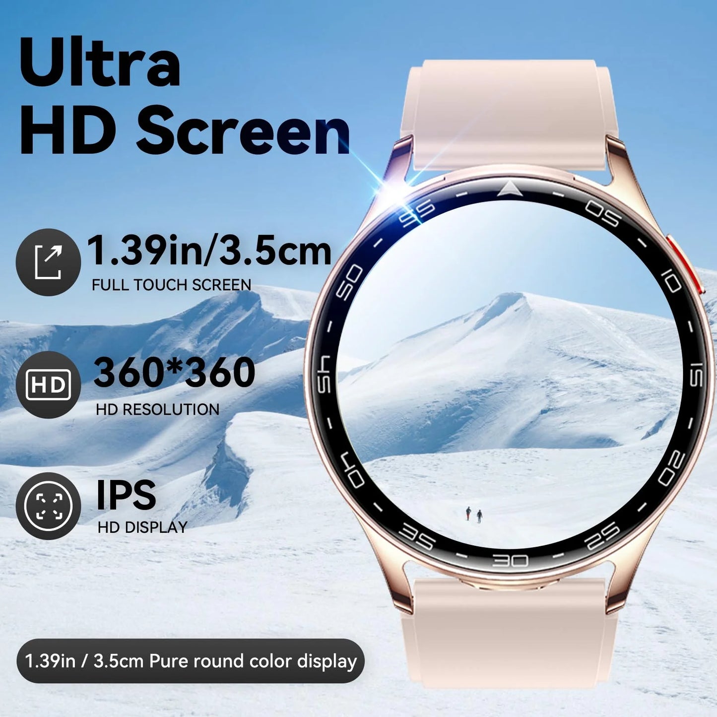 EIGIIS 2in1 Smart Watch With Hidden Earbuds IPS HD Screen
