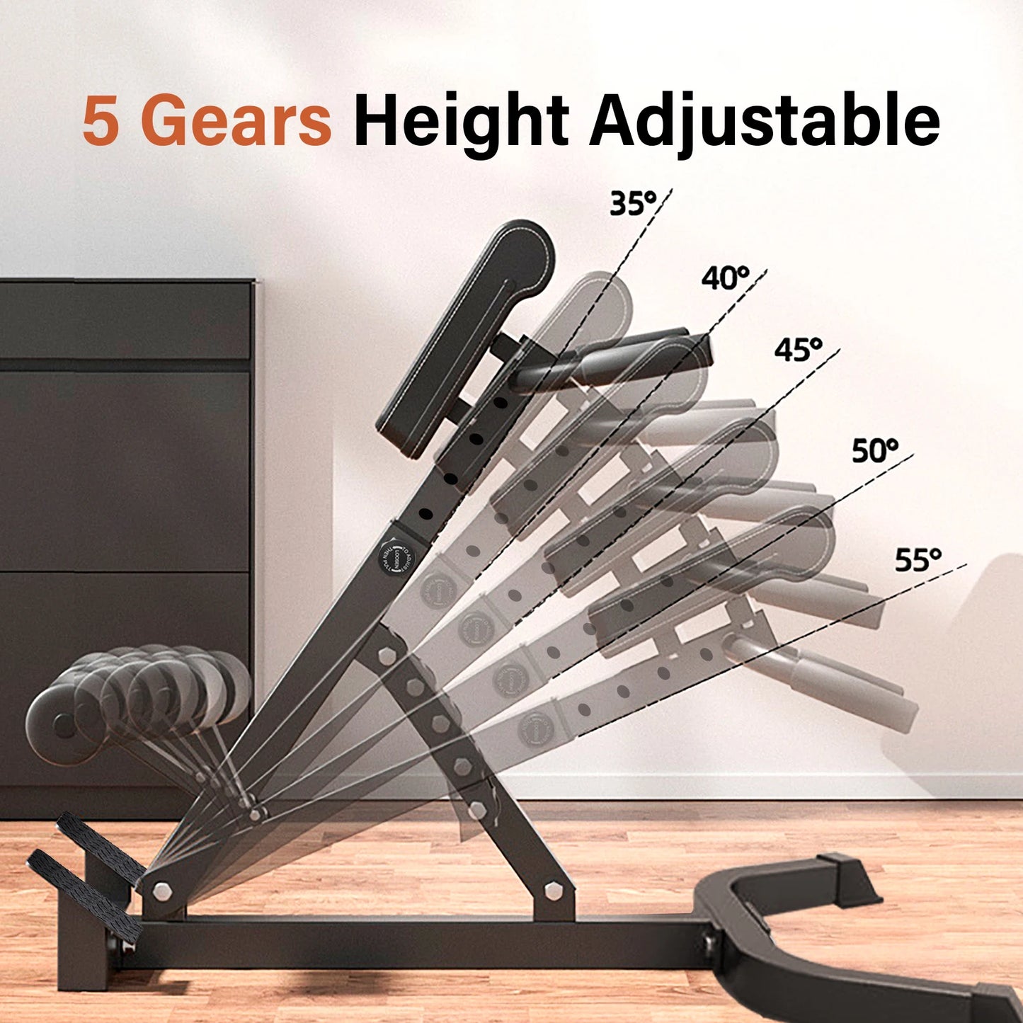 Folding Roman Chair Hyperextension Bench Portable Core Training