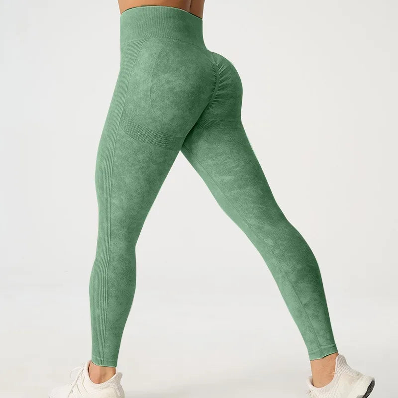Women Seamless High Waist Yoga Leggings Tummy Control Breathable