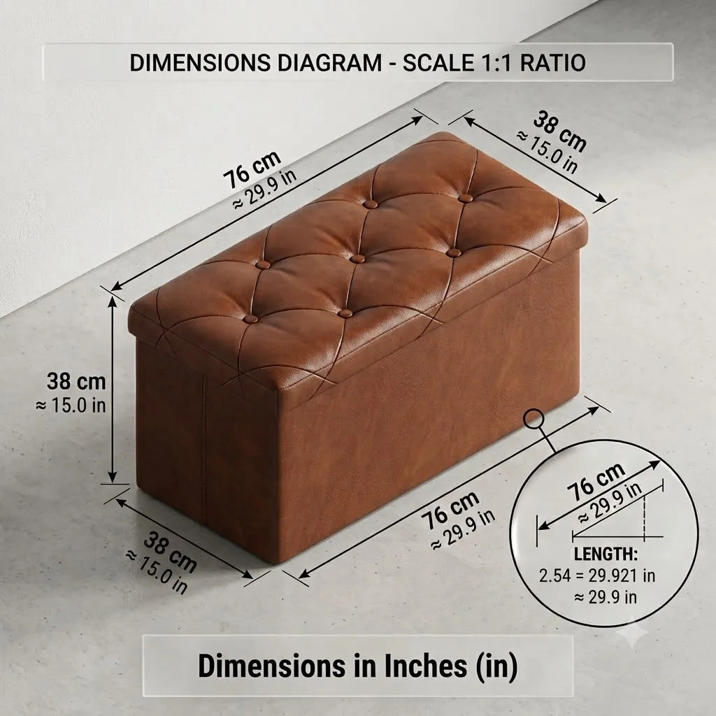 Large Tufted PU Leather Storage Ottoman Bench, Flip Top Hidden Storage Chest, Padded Shoe Bench Footrest for Entryway Bedroom Living Room, Water-Proof Wear-Resistant Storage Stool for Shoes Toys Blankets