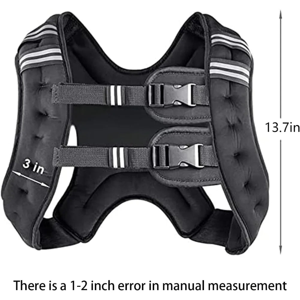 Reflective Weighted Vest 8-30 Lbs Neoprene Iron Sand Training