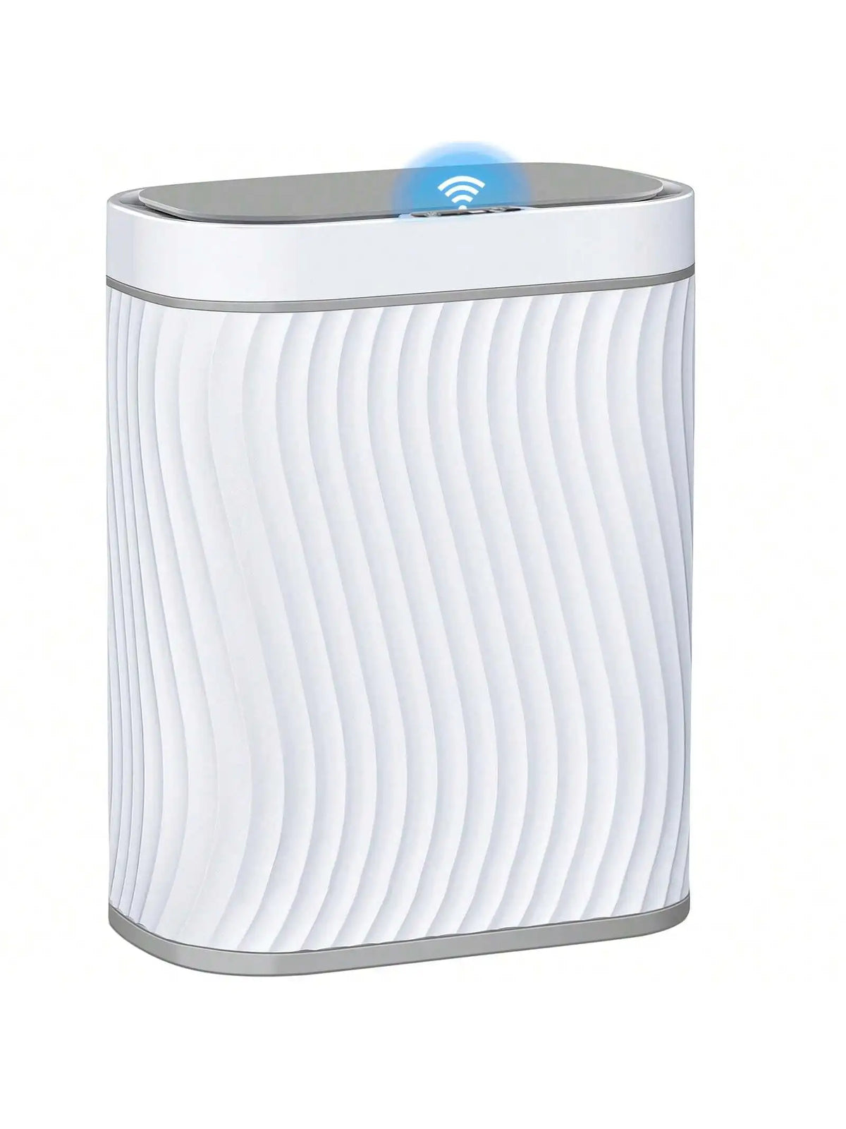 Smart Motion Sensor Trash Can, 2.6 Gallon Small Touchless Pop-Up Bin, Space Saving Waste Basket for Bathroom, Kitchen, Dorm & Bedroom, White