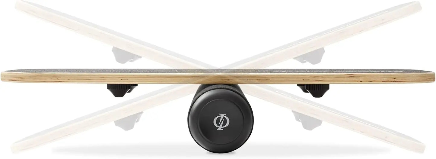 Wooden Balance Board with Adjustable Feet for Stability Training