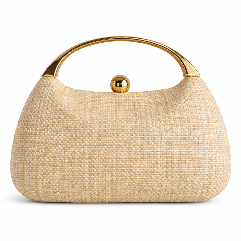 Elegant Woven Clutch Handbag For Women Party Wedding Evening Bag