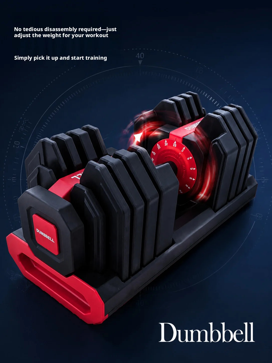 Auto-Locking Adjustable Dumbbell For Full-Body Home Gym Training
