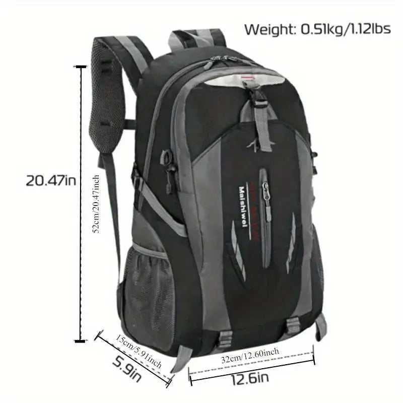 JSERYISGN 10.04gal Outdoor Backpack Backpack Travel Backpack Black Hiking Bag