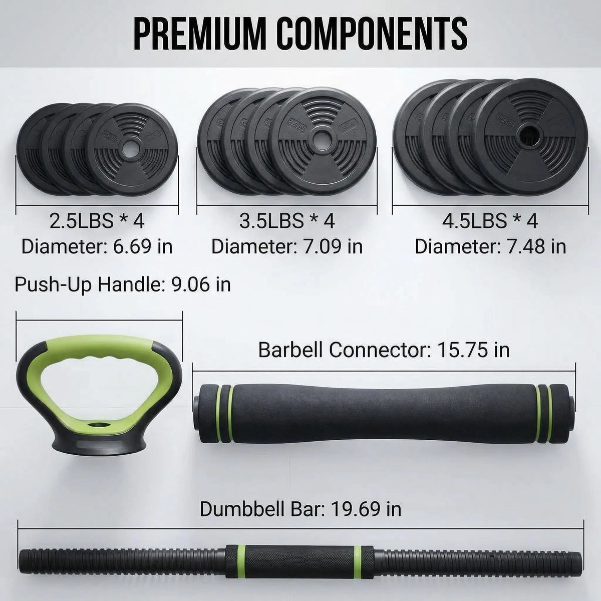 Professional Adjustable Dumbbell Barbell Kettlebell Weight Set For Home Gym