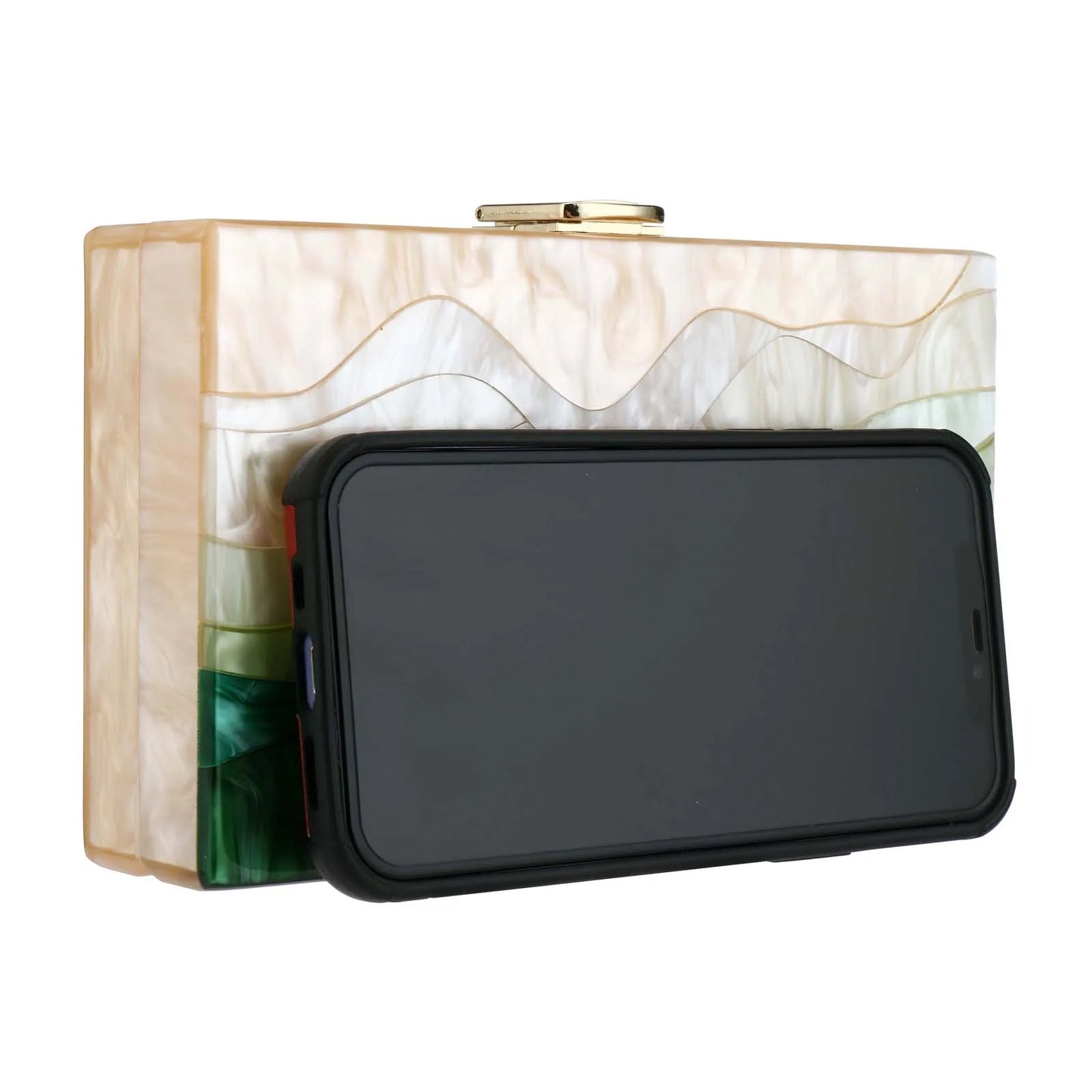 Geometric Acrylic Chain Box Clutch Evening Bag For Women Party