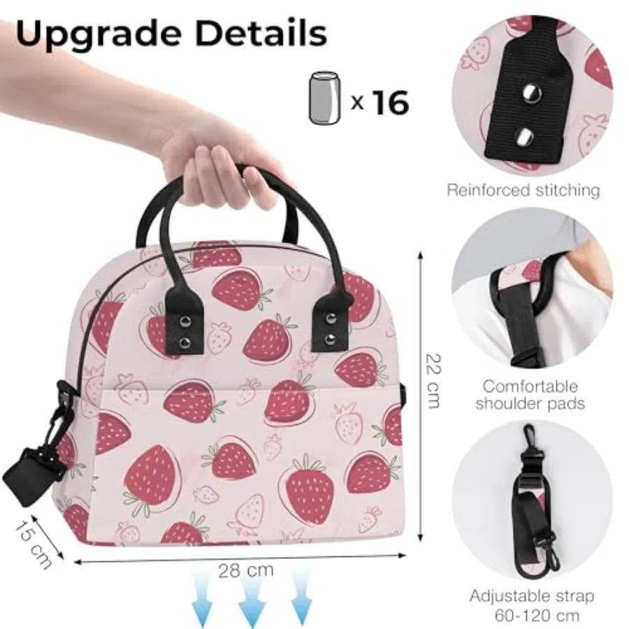 Insulated Lunch Tote Bag For Office Picnic And Camping Use