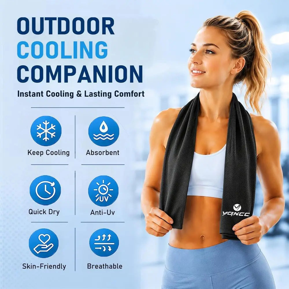 4 Pack Cooling Towels 40x12, Breathable Cool Rags for Gym, Yoga, Running, and Outdoors in Hot Weather