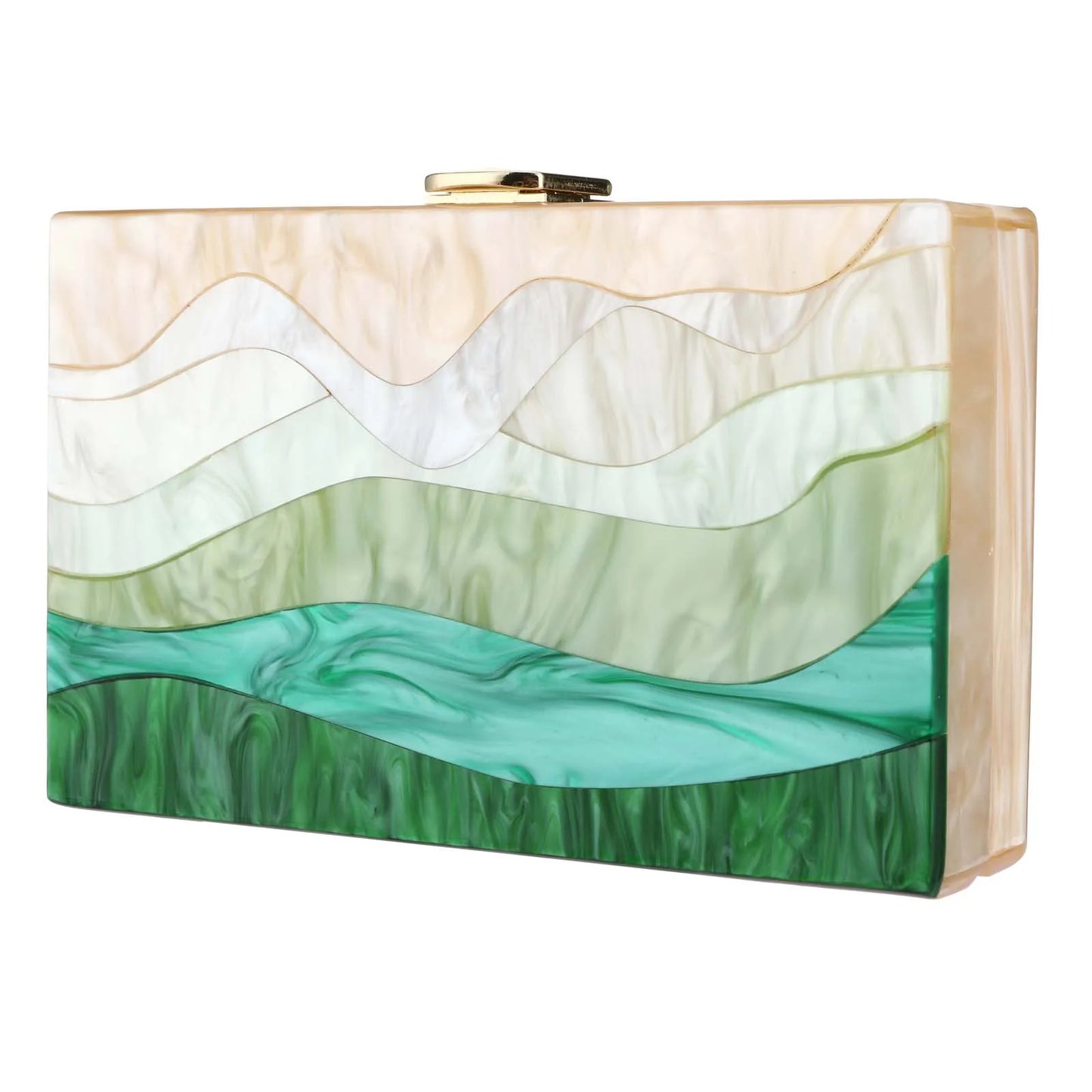 Geometric Acrylic Chain Box Clutch Evening Bag For Women Party