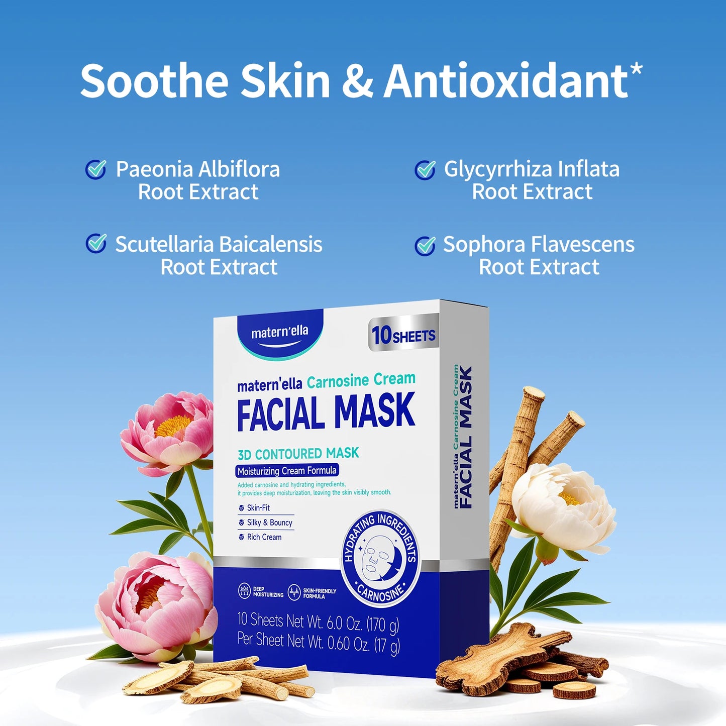 Maternella Carnosine Cream Mask – Intensive Repair & Firming | Peptides & Pro-Xylane | Sensitive Skin