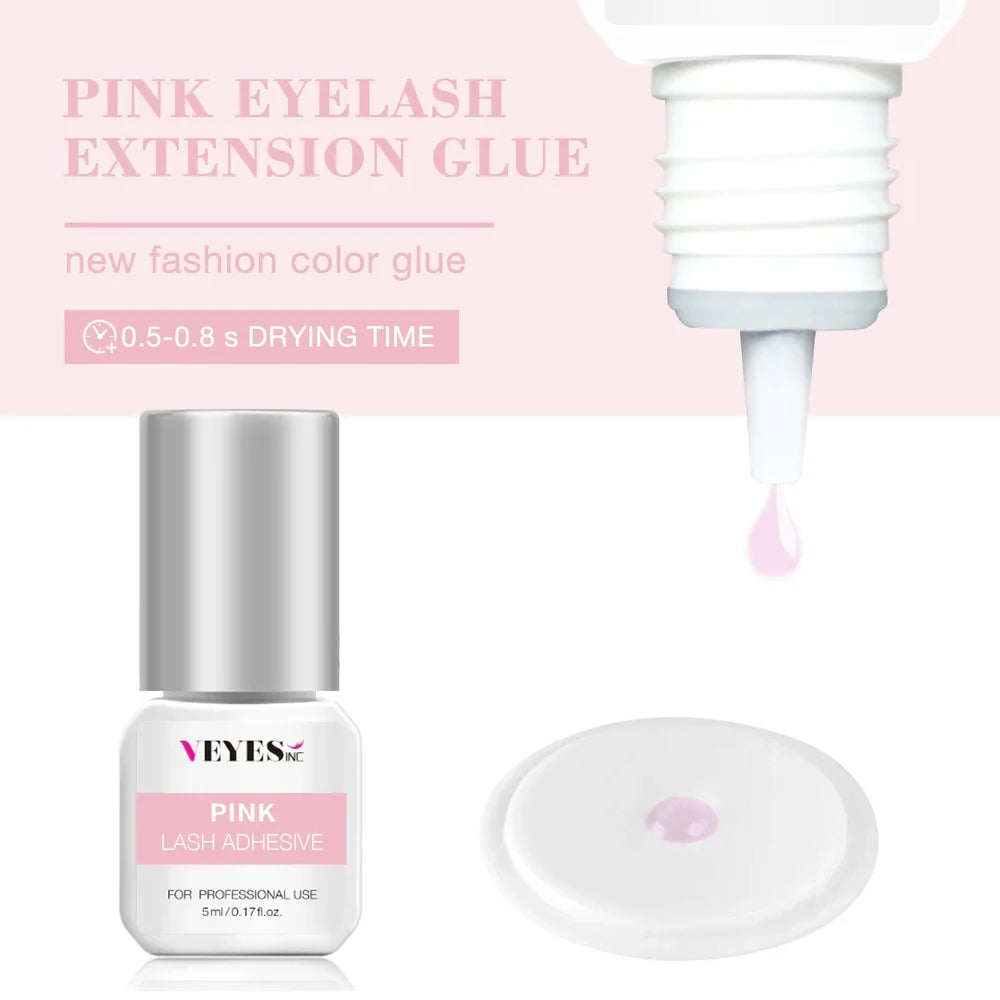 Veyes Inc Eyelash Extensions Sensitive Glue 5 Days Free Shipping from US Veyelash 3-4 Weeks Retention Volume Clear Lash Adhesive