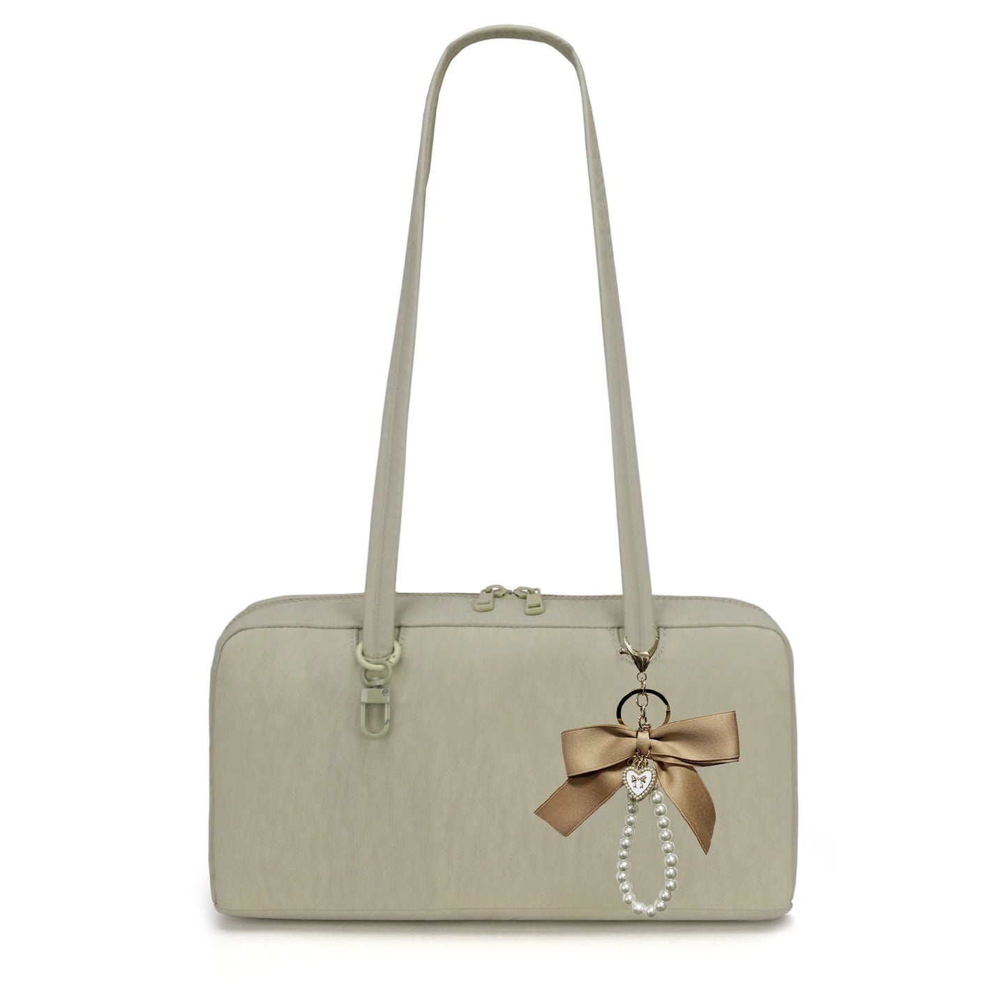 Women's Nylon Slouchy Tote Bag With Zipper Closure