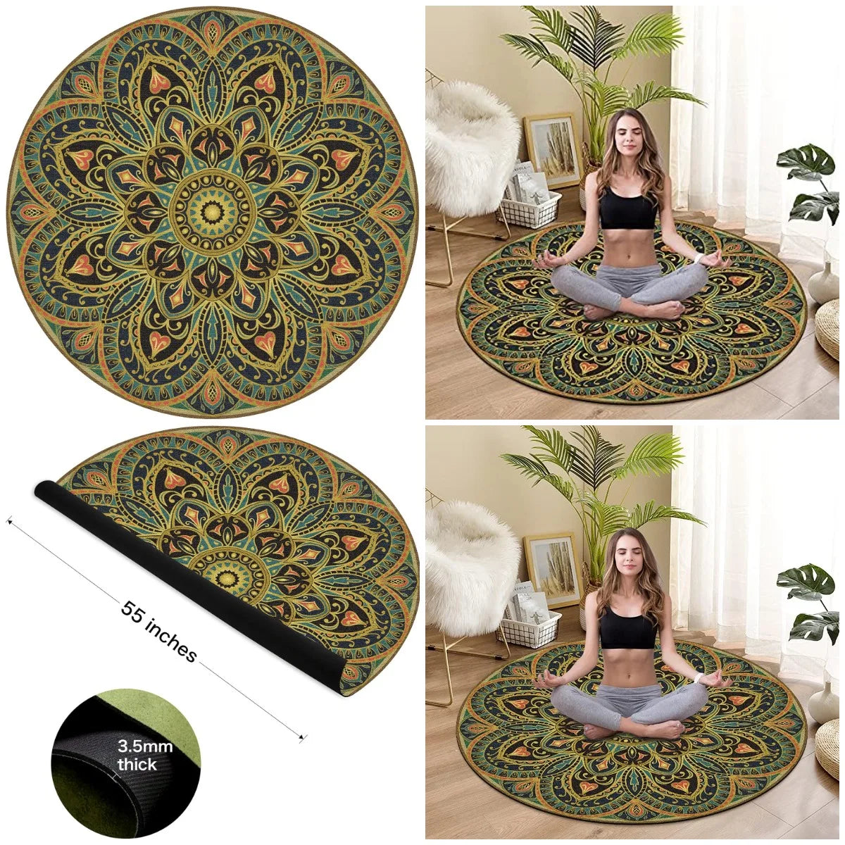 YTYIN Premium Eco Yoga Mat Extra Thick Non-Slip For Home