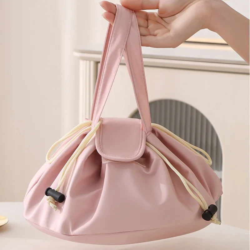 Minimalist Drawstring Cosmetic Bag Travel Essentials