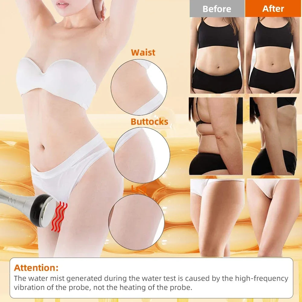 4 IN 1 40K Cavitation Ultrasonic Body Slimming Machine  Beauty Device Facial Massager Skin Tighten Face Lifting Vacuum Suction