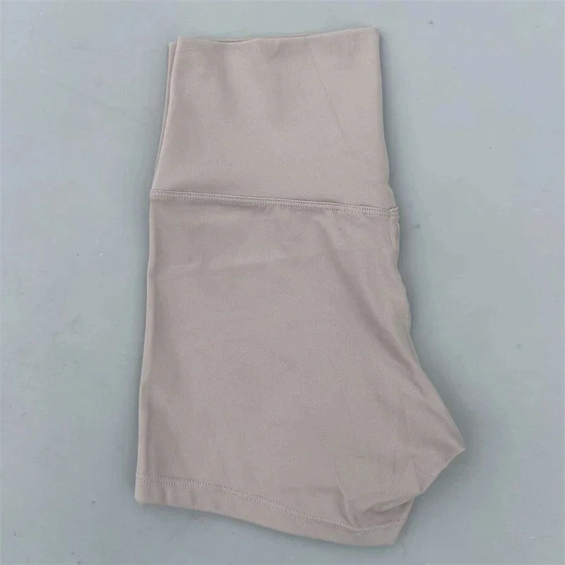 Solid Color Women Fitness Sport Shorts High Waist Athletic Yoga Short Leg Cycling Comprehensive Training Jogging Squat