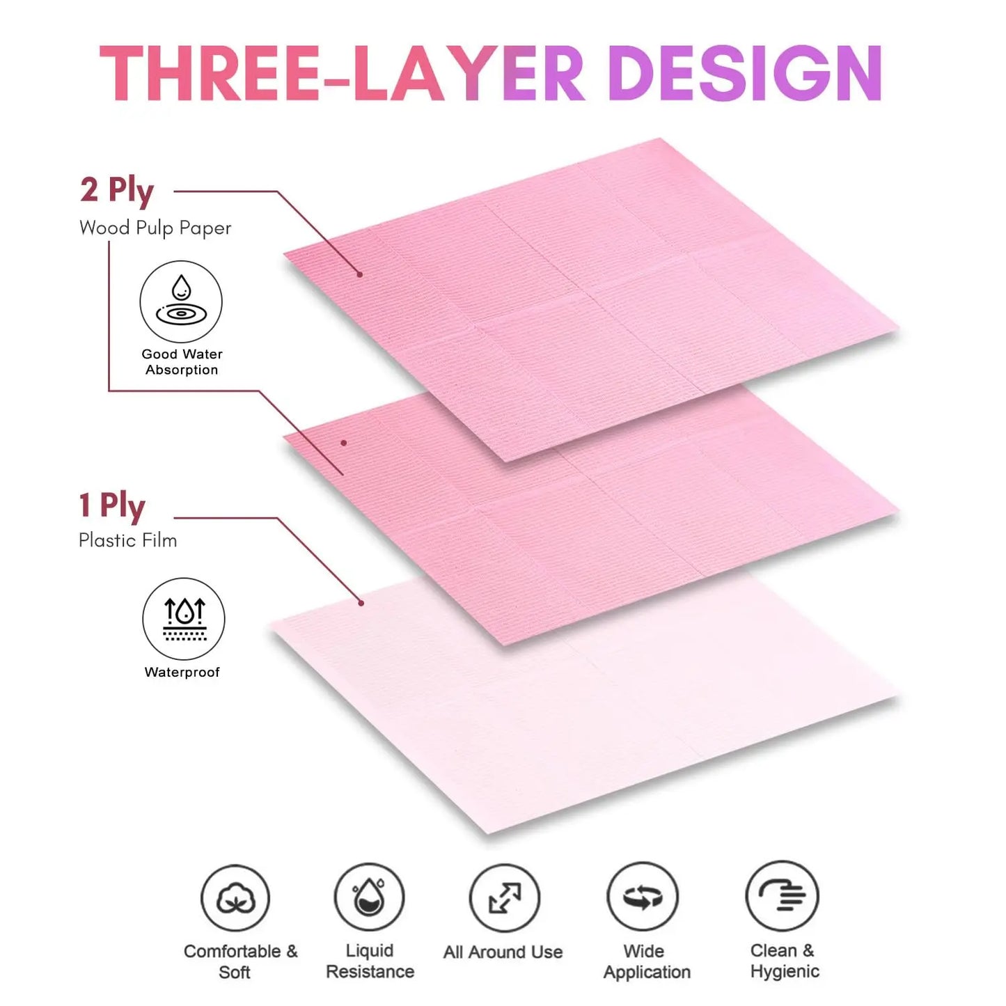 Makartt Disposable Nail Mats 50Pcs Foldable Paper Towels
