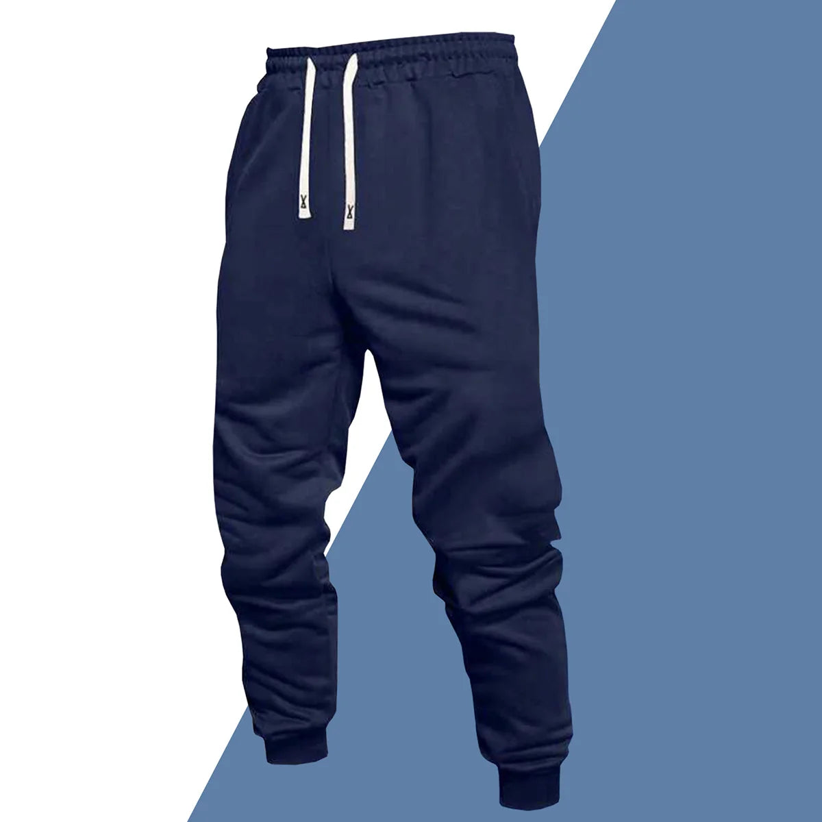 Men's 4-piece casual pants, solid color sports pants, and ankle tied outdoor jogging pants can be worn all year round