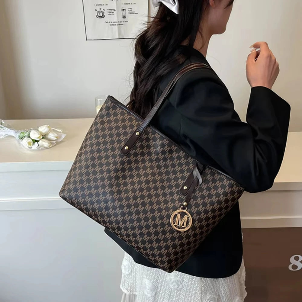 Stylish Women Fabric Tote Handbag With Adjustable Strap