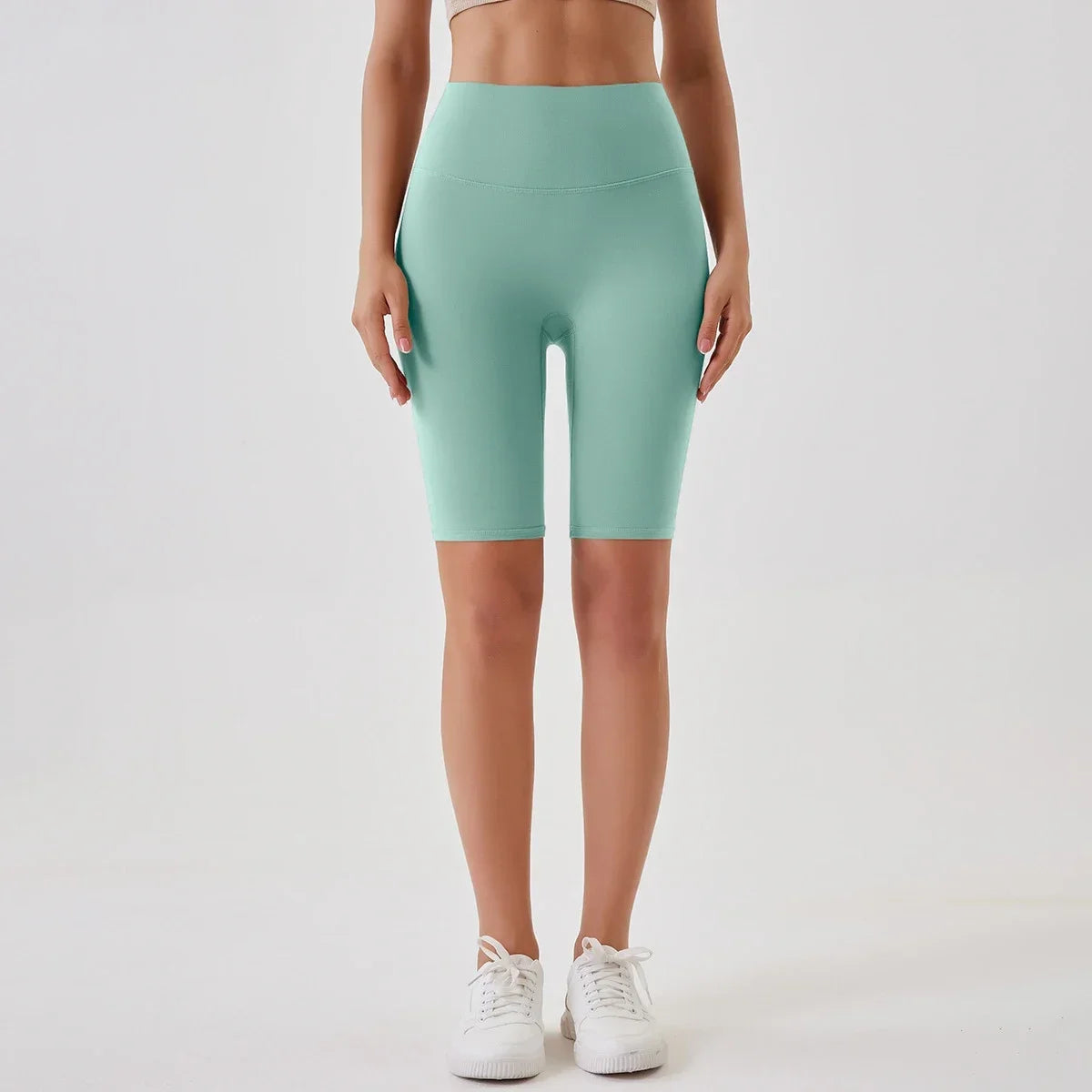 2024 High Waisted Butt Lifting Yoga Shorts Summer Seamless Leggings Outer Wear Tight Cycling Athletic Gym Shorts for Women