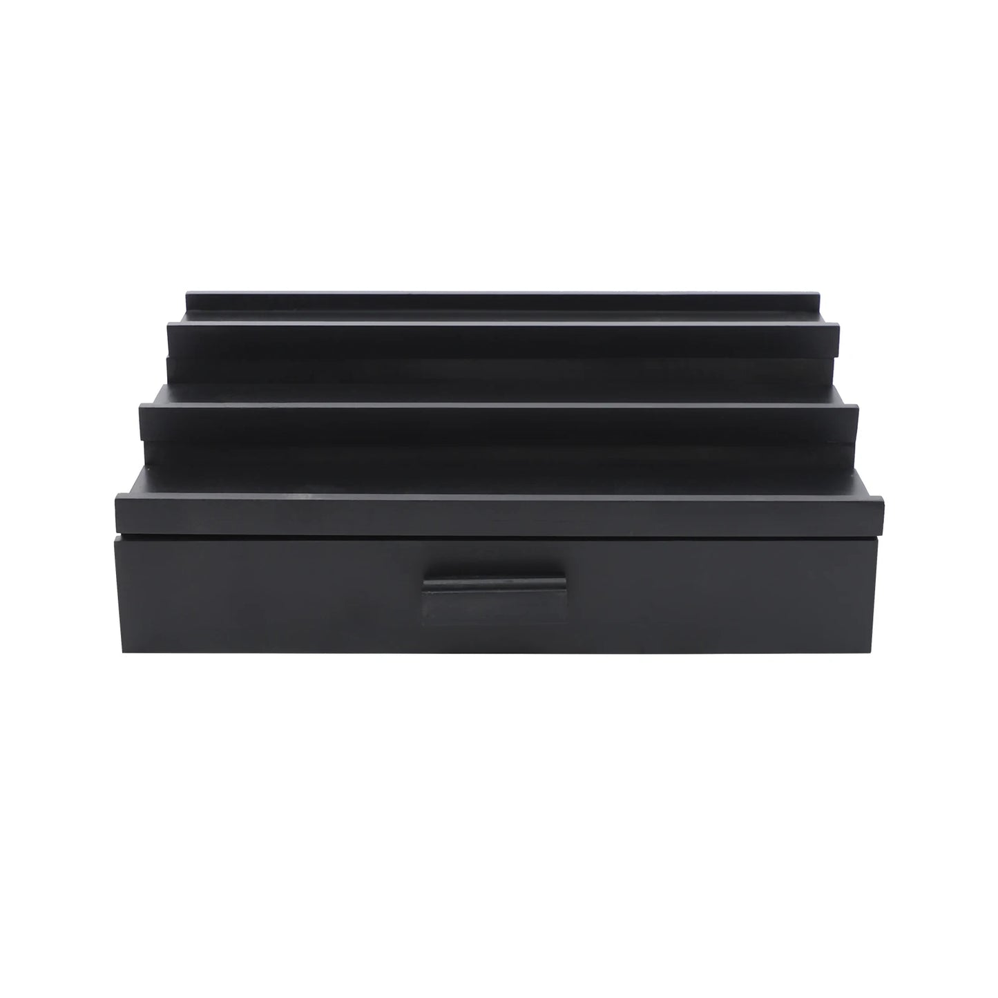 3 Tier Ladder Perfume Organizer, Wood Perfume Storage Rack with Drawer, Compact Display Stand for Cosmetics Perfume Bottles
