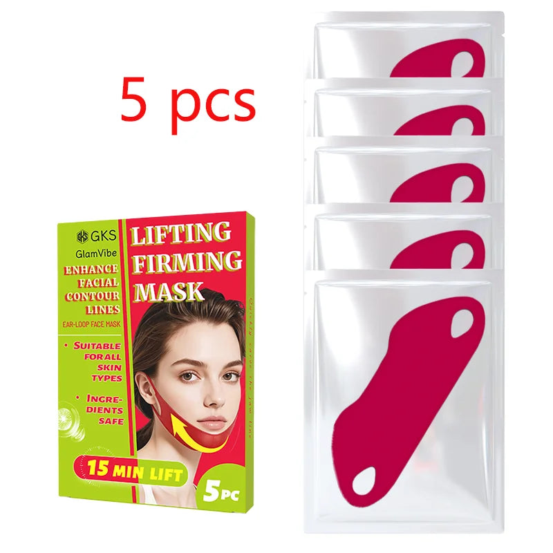 5 V-shaped chin strap masks with a V-shaped design that fits snugly against the skin - gentle and non irritating - lifting the c