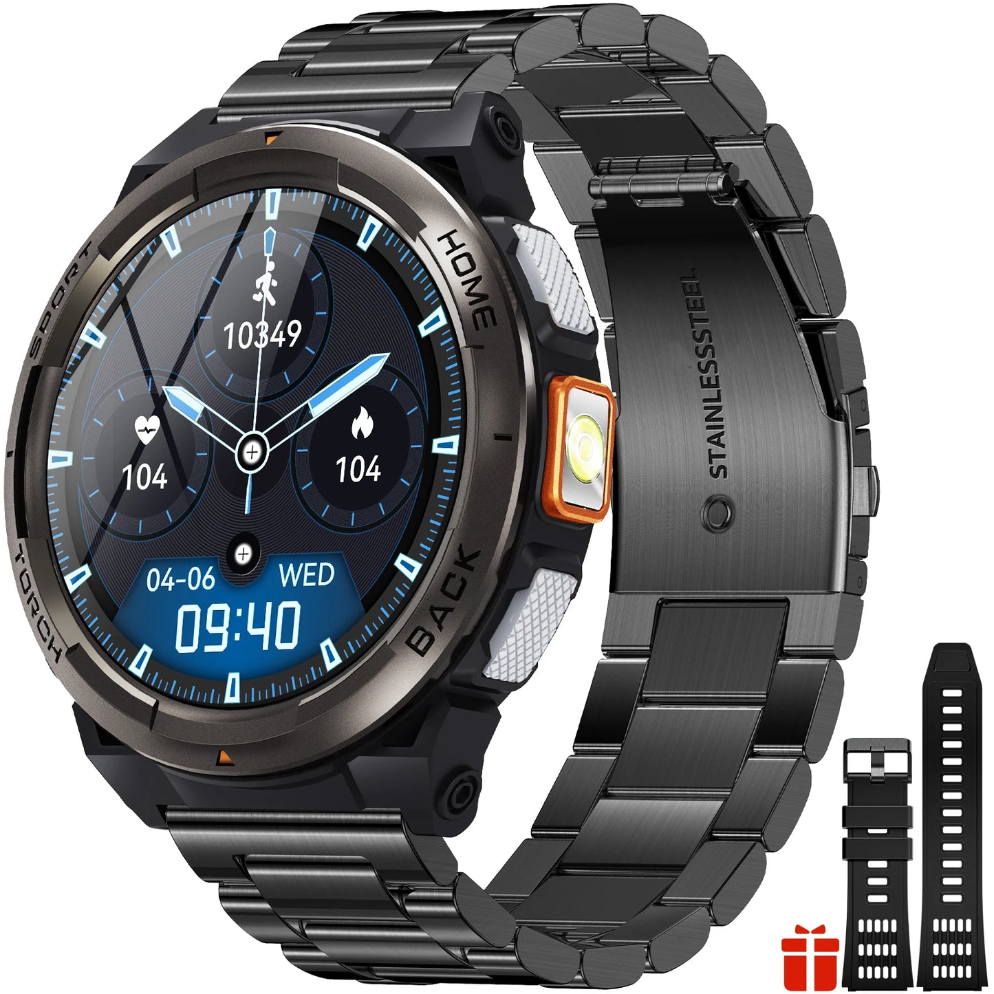 EIGIIS KE5 Smart Watch 3ATM Waterproof Compass Altitude Barometer Flashlight