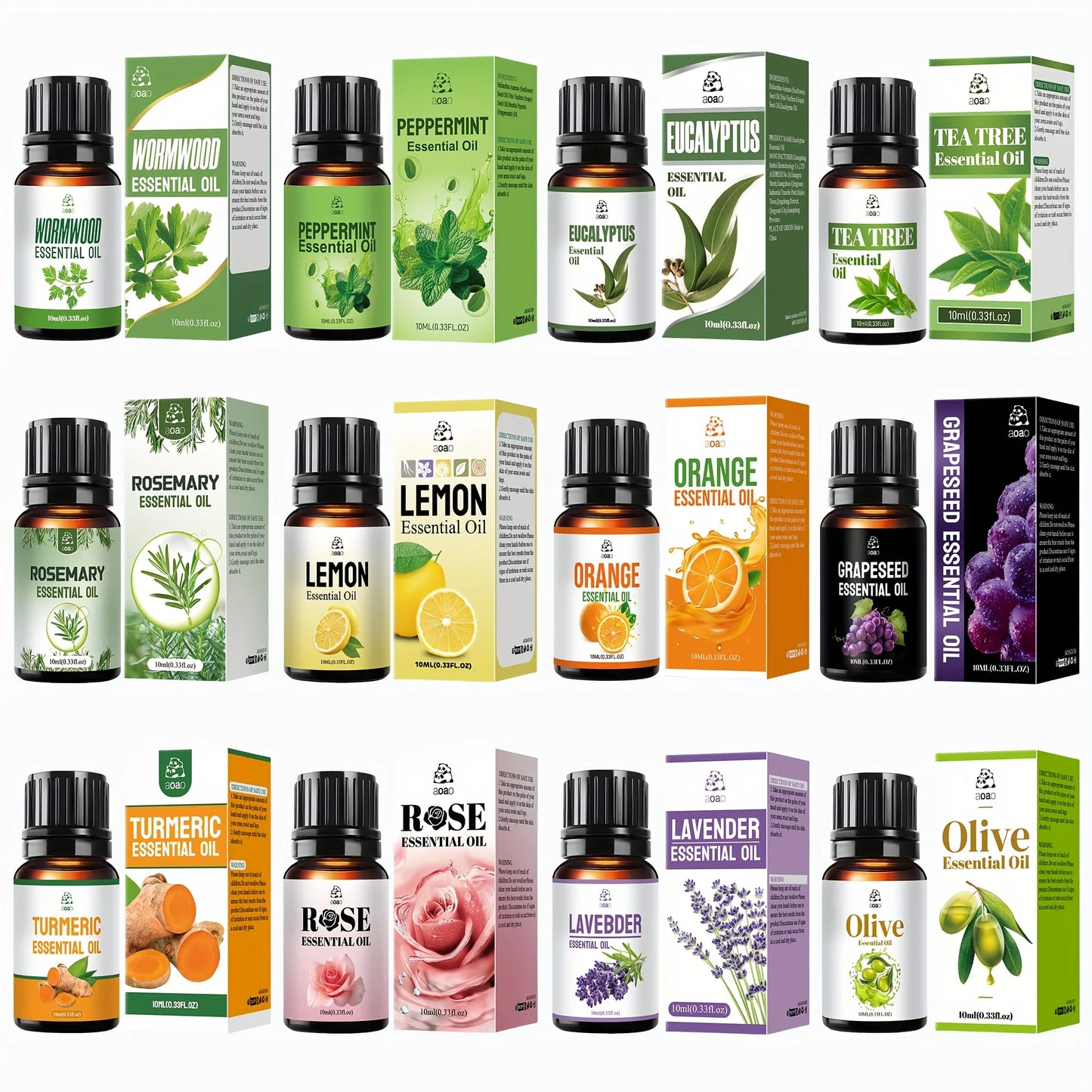 Aoao 12 Piece Skin Care Essential Oil Set For Facial