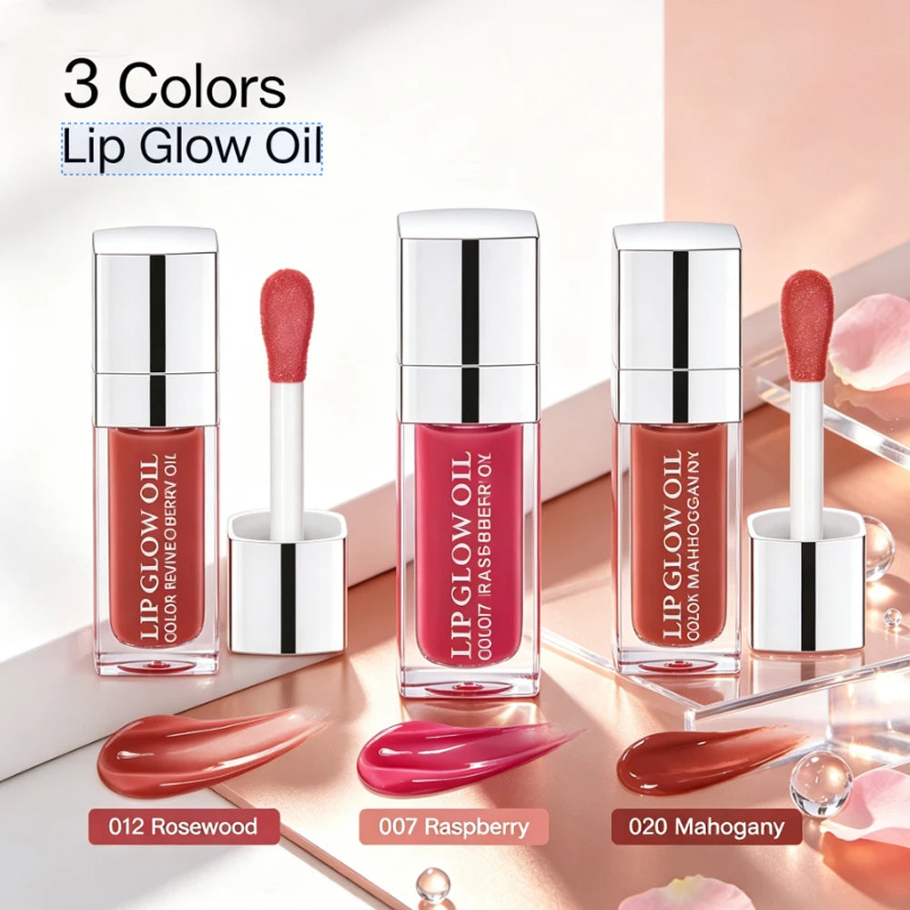 Lakerain Moisturizing Lip Glow Oil Plumper Tint Lip Care Serum