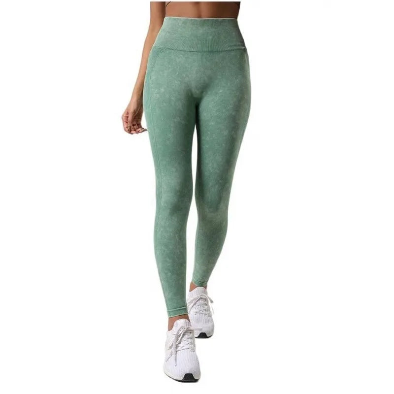 Women Seamless High Waist Yoga Leggings Tummy Control Breathable