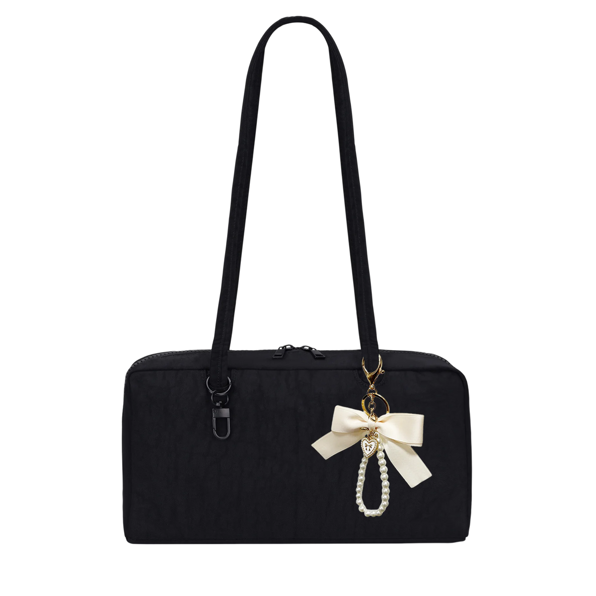 Women's Nylon Slouchy Tote Bag With Zipper Closure