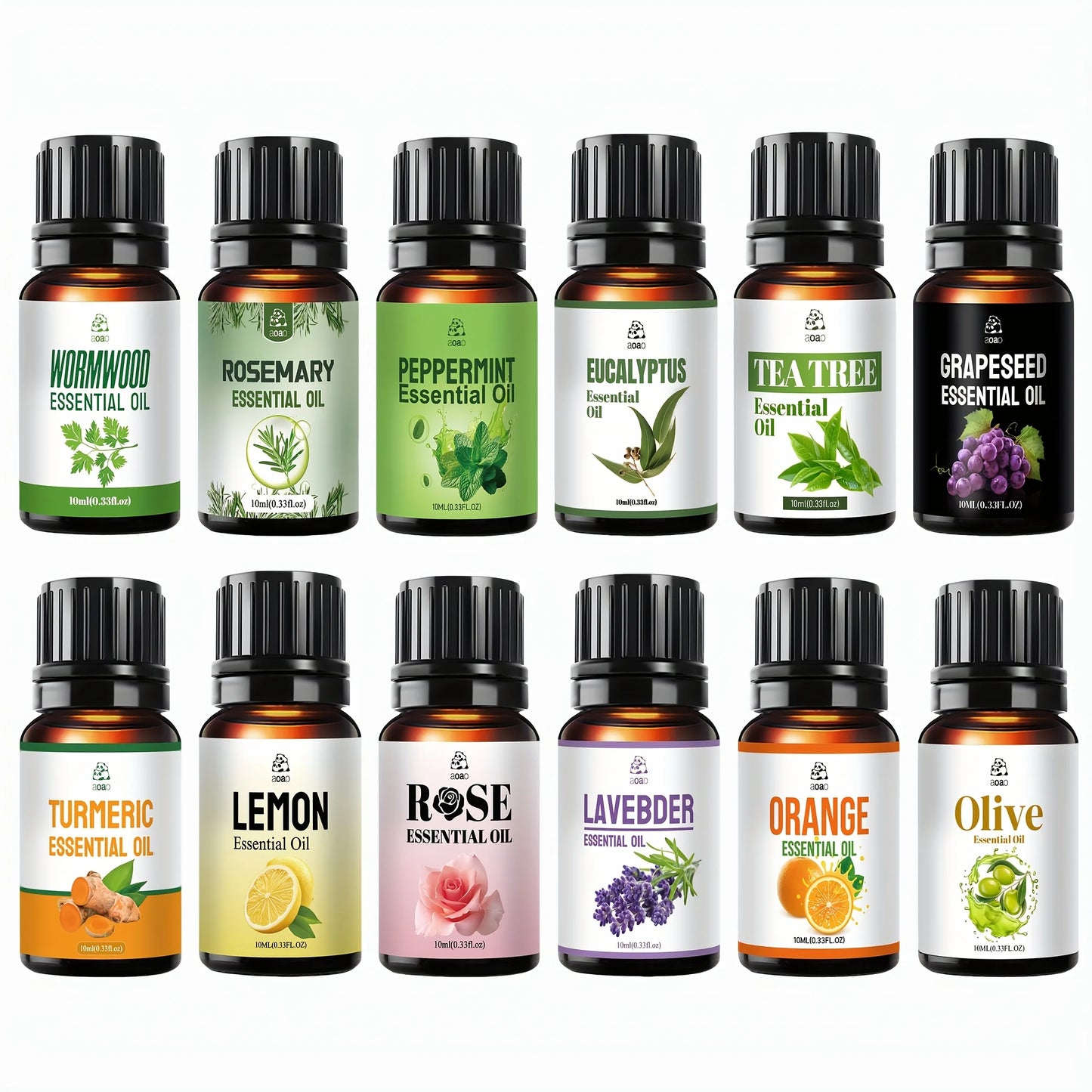 Aoao 12 Piece Skin Care Essential Oil Set For Facial
