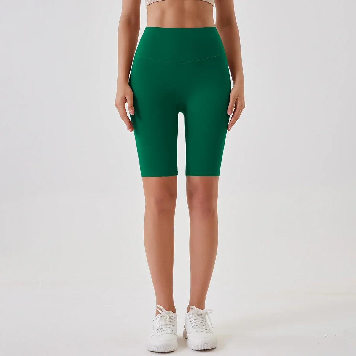 2024 High Waisted Butt Lifting Yoga Shorts Summer Seamless Leggings Outer Wear Tight Cycling Athletic Gym Shorts for Women