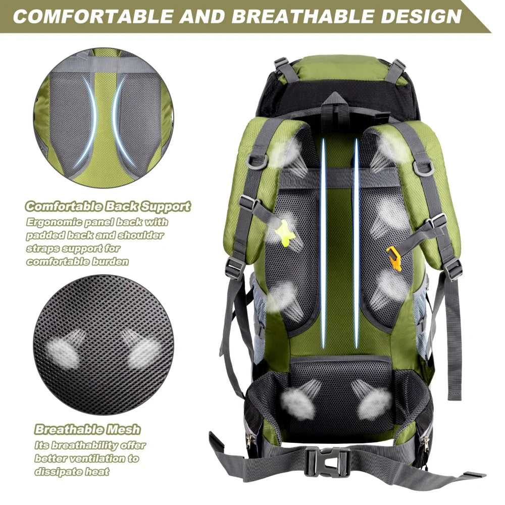 Night Cat Lightweight Hiking Backpack Unisex All Seasons Waterproof Travel