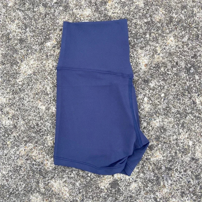 Solid Color Women Fitness Sport Shorts High Waist Athletic Yoga Short Leg Cycling Comprehensive Training Jogging Squat