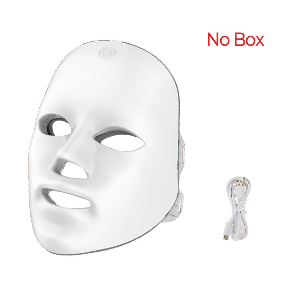 7 Colors LED Face Light Mask Rechargeable Skin Care Machine Red Light Anti-Wrinkle Rejuvenation Repair Skin Wireless Use