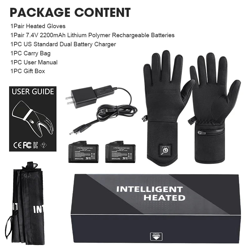 Savior Heat Electric Heated Glove Liners For Men Women Rechargeable